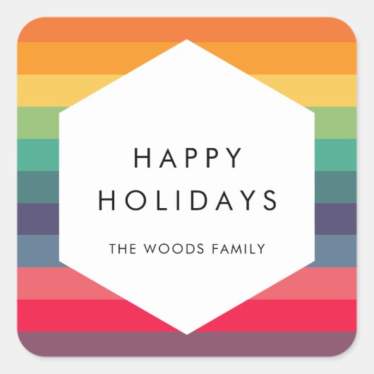 モダン数々の連休 スクエアシール (正面)