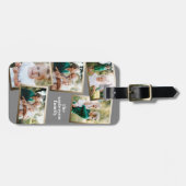 モダン数々の金ゴールドエレガント写真家族  ラゲッジタグ (正面横)