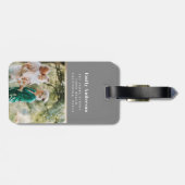 モダン数々の金ゴールドエレガント写真家族  ラゲッジタグ (裏面横)