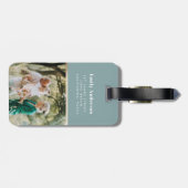 モダン数々の金ゴールドエレガント写真家 ラゲッジタグ (裏面横)