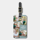 モダン数々の金ゴールドスタイリッシュ家族 ラゲッジタグ (正面縦)