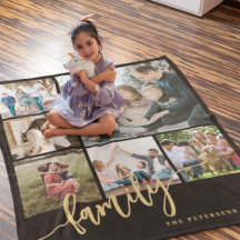 モダン数々のphoto collage family script keepsake