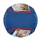 モダン数々のPhoto Collage Worldの最高のパパ 野球ボール (裏面)