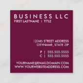 モダン数 スクエア名刺 (裏面)