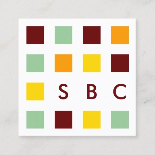 モダン数 スクエア名刺 (正面)