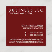 モダン数 スクエア名刺 (裏面)