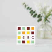 モダン数 スクエア名刺 (スタンド正面)