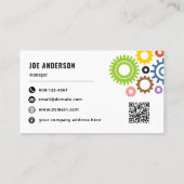 モダン整備士ロゴQRコード 名刺 (裏面)