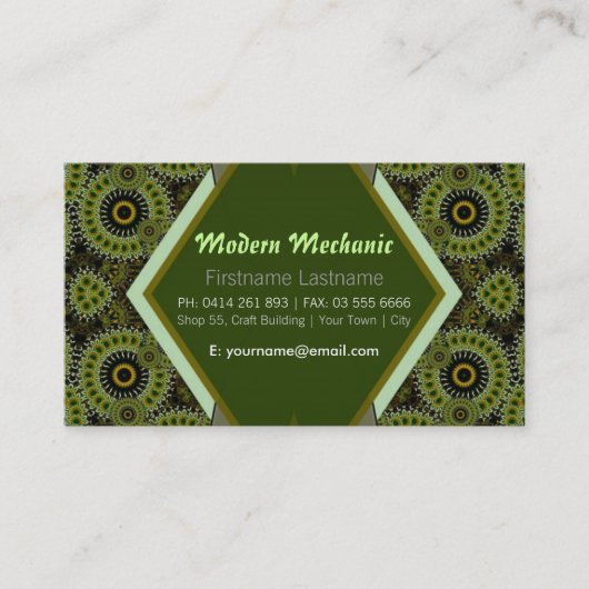 モダン整備士名刺 名刺 (正面)