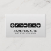 モダン整備士車の修理アイコン 名刺 (正面)