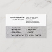 モダン整備士車の修理アイコン 名刺 (裏面)