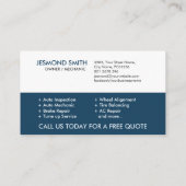 モダン整備士車の修理アイコン 名刺 (裏面)