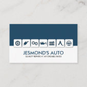 モダン整備士車の修理アイコン 名刺 (正面)