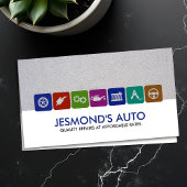 モダン整備士車の修理アイコン 名刺