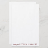 モダン文エレガント房パーソナライズされた具 便箋 (正面/裏面)