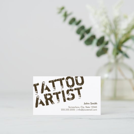 モダン文字はっきりしたメイクアップアーティストの名刺 名刺 (スタンド正面)