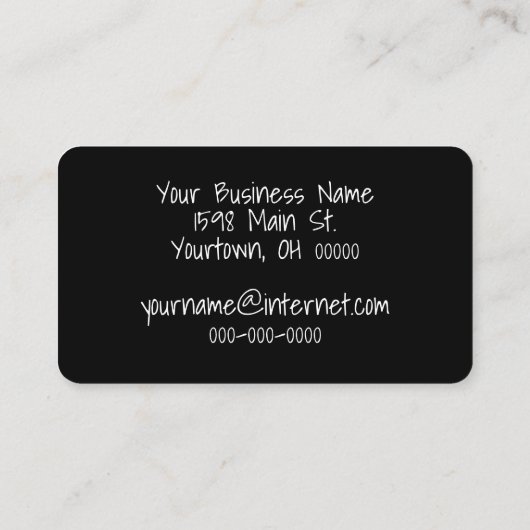 モダン文字オンブラック 名刺 (裏面)