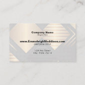 モダン文字デザイン |黒い金ゴールド 名刺 (裏面)