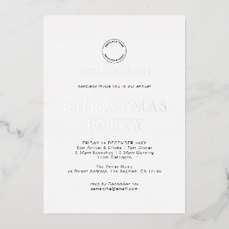 モダン文字企業のパーティーラグジュアリー実在 箔招待状