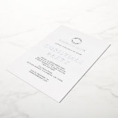 モダン文字企業のパーティーラグジュアリー実在 箔招待状 (回転した状態)