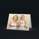 モダン文字写真お母さんの日あいさつカード カード<br><div class="desc">このスタイリッシュ母の日のカードはモダンタイポグラフィとフル写真テンプレートを備えている。自分の写真カスタマイズと文字で簡単。</div>