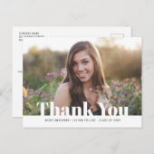 モダン文字写真感謝してい卒業前 ポストカード (正面/裏面)