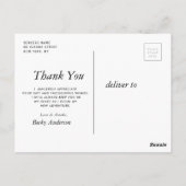 モダン文字写真感謝してい卒業前 ポストカード (裏面)