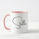 モダン文字大カスタムトレンディー名の評価 マグカップ (左)