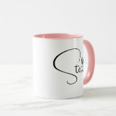 モダン文字大カスタムトレンディー名の評価 マグカップ (正面右)