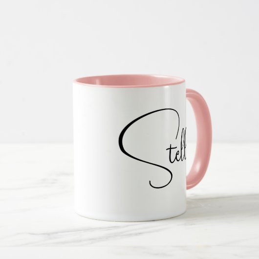 モダン文字大カスタムトレンディー名の評価 マグカップ (正面右)