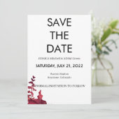 モダン文字10日付招待状の保存 招待状 (スタンド正面)