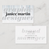 モダン文字 | スタイリッシュ 名刺 (正面/裏面)