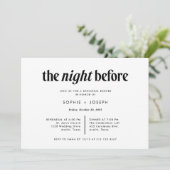 モダン文字 |リハーサルの前の夜 招待状 (スタンド正面)