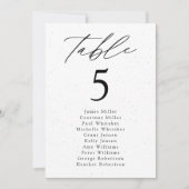 モダン斑付きテーブル番号座席表 (正面)