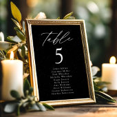 モダン斑点付き黒いテーブル番号座席表