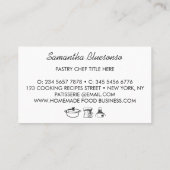 モダン料理パン屋の自家製フード 名刺 (裏面)