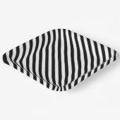 モダン斜め白黒ストライプ色 ペーパープレート (傾斜あり)