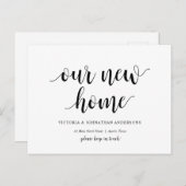 モダン新しい自宅住所のお知らせ ポストカード (正面/裏面)