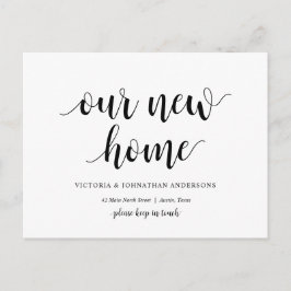 モダン新しい自宅住所のお知らせ ポストカード