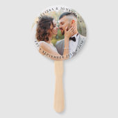 モダン新婦シンプルの写真結婚 ハンドファン (裏面)