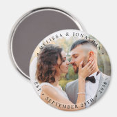 モダン新婦シンプルの写真結婚 マグネット (正面/裏面)