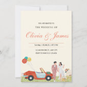 モダン新婦パーソナライズされたの結婚招き 招待状 (正面)