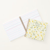 モダン新学期の花の模様フローラ ノートブック (内部)