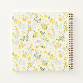 モダン新学期の花の模様フローラ ノートブック (裏面)