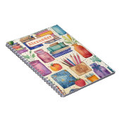 モダン新学期供給パターン名 ノートブック (右側)