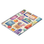 モダン新学期供給パターン名 ノートブック (左側)