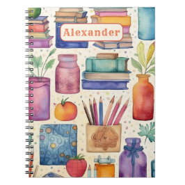 モダン新学期供給パターン名 ノートブック