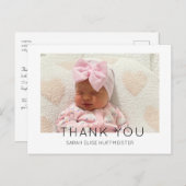 モダン新生児ありがとう写真はがき ポストカード (正面/裏面)