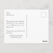 モダン新生児ありがとう写真はがき ポストカード (裏面)