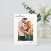 モダン新生児手書写真 ポストカード (スタンド正面)